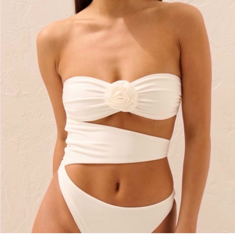 Abercrombie & Fitch Rosette Cutout One-Piece Swimsuit